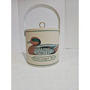Vintage George Briard Ice Bucket Green Winged Teal Duck Mallard Hunting